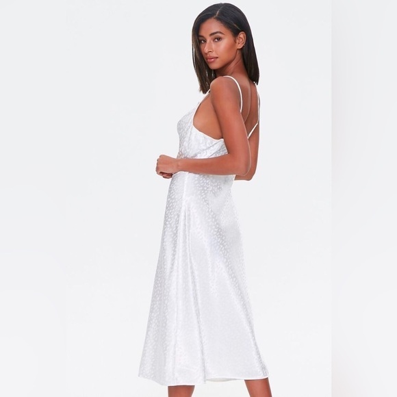 Forever21 Satin Leopard Print Slip Dress, Size S - Picture 3 of 10